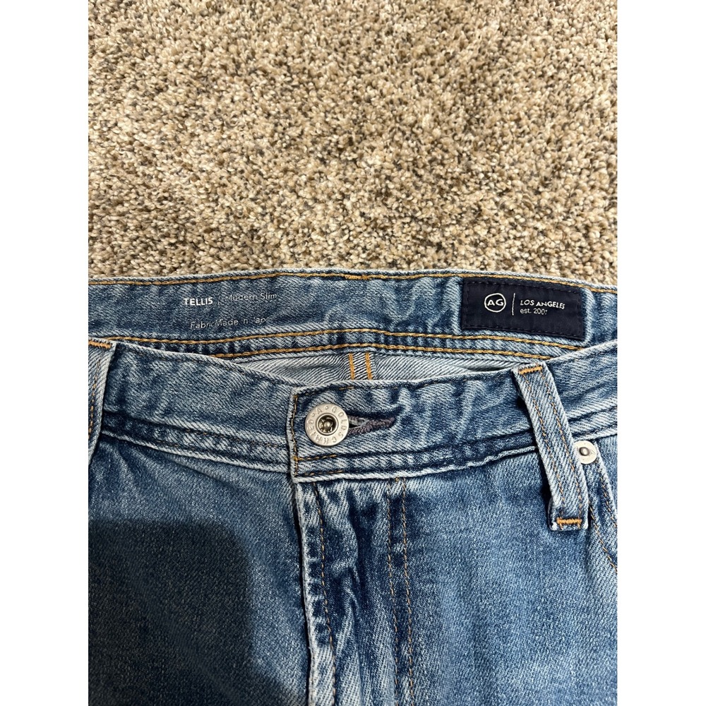 AG Adriano Goldschmied Tellis Modern Slim Jeans Blue Mens 36x31 1783DASTAIL - Picture 4 of 9